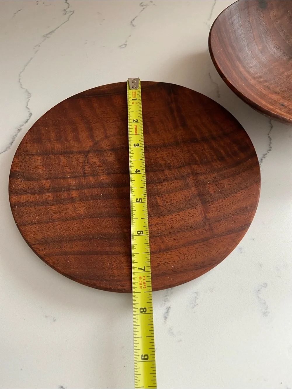 Vintage Handmade Studio Wood Bowl & Plate Northern California